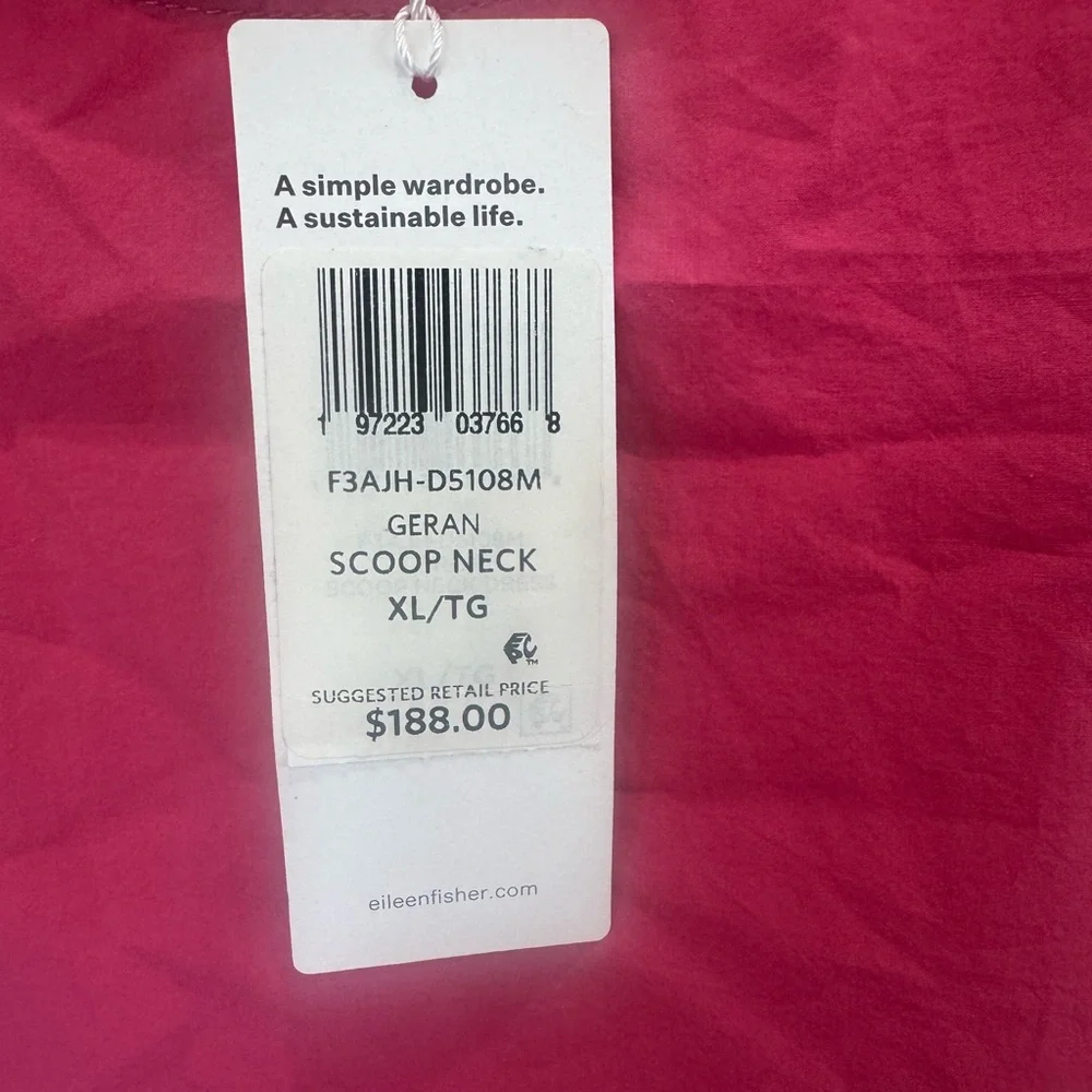 NWT Eileen Fisher Tiered Organic Cotton Midi summer lagenlook vacation Dress XL